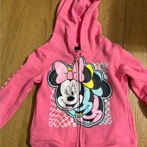 Disney Pink Minnie Mouse Zip-Up Hoodie for Kids